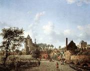 HEYDEN, Jan van der Approach to the Town of Veere oil painting artist